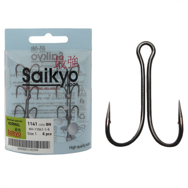 Крючки двойные Saikyo KH-11041 Double Hook (B-Normal Shank)