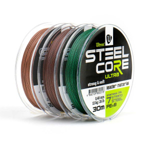Поводковый материал ULTRON Steel Core, 30 м (Ultra..