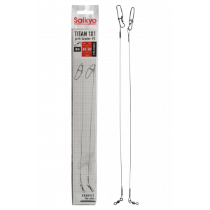 Поводок Saikyo Titan 1x1 Jerk №2 STOJ23030, 30кг/30см, 2шт Поводок Saikyo Titan 1x1 Jerk №2 STOJ23030, 30кг/30см, 2шт